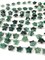 Natural Emerald Gemstone Hand Carved Star Beads, Green - 5 Strand/ 10 Beads, 10mm